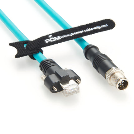 M12 X Code to RJ45 Cable Horizontal Locking