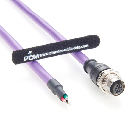 M12 B-Code Bulkhead Panel Mount Cable