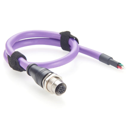 M12 B-Code Bulkhead Panel Mount Cable