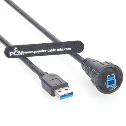 USB 3.0 A to B Waterproof Cable Assembly