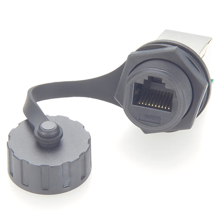 Waterproof RJ50 10P10C Panel Mount Adapter