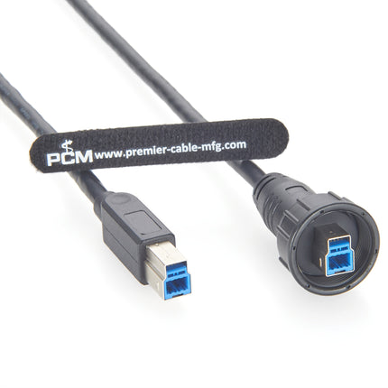 Waterproof USB 3.0 Type B Male to Male Cable