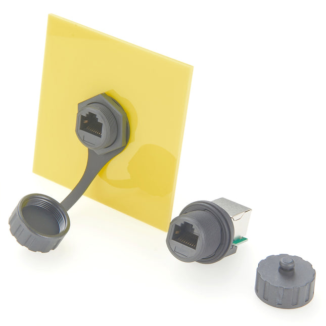 Waterproof RJ50 10P10C Panel Mount Adapter
