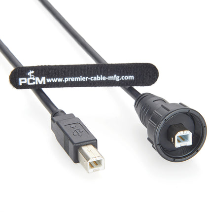 Waterproof USB Type B Male to Male Cable