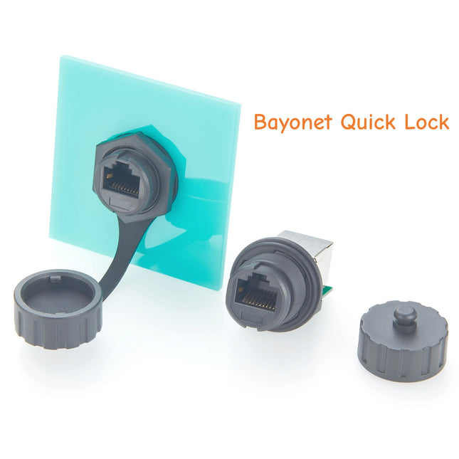 Waterproof Panel Mount RJ50 Coupler