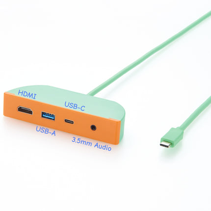 USB-C Docking Station with HDMI USB-A USB-C 3.5mm Audio Jack