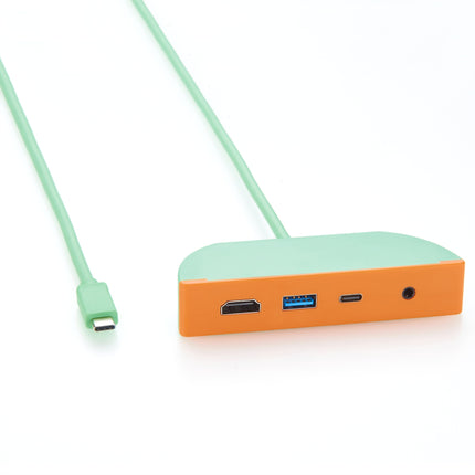 USB-C Docking Station with HDMI USB-A USB-C 3.5mm Audio Jack