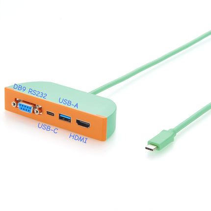 USB-C to HDMI USB-A Type-C DB9 RS232 Docking Station