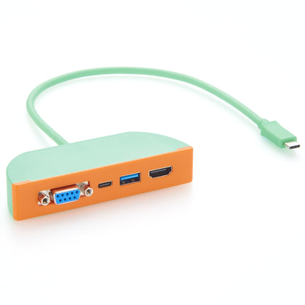 USB-C to HDMI USB-A Type-C DB9 RS232 Docking Station