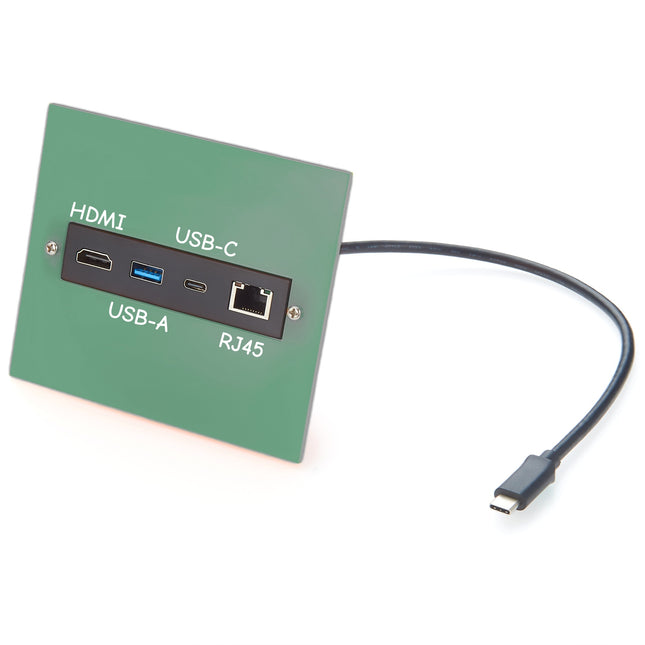 USB-C to HDMI USB-A USB-C RJ45 Panel Mount Multiport Adapter