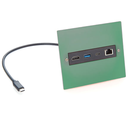 USB-C to HDMI USB-A USB-C RJ45 Panel Mount Multiport Adapter