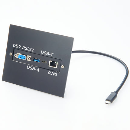 USB-C to DB9 RS232 RJ45 USB-A USB-C Panel Mount Extension Cable