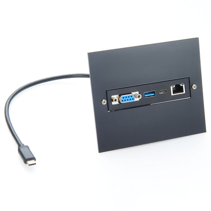 USB-C to DB9 RS232 RJ45 USB-A USB-C Panel Mount Extension Cable