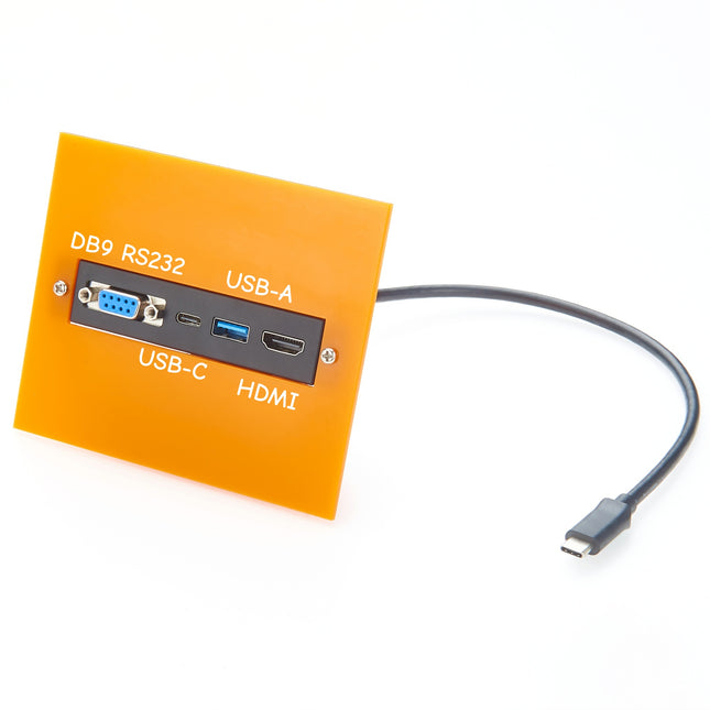 USB-C to HDMI DB9 RS232 USB-A USB-C Panel Mount Adapter