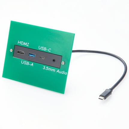 USB-C to HDMI USB-A USB-C 3.5mm Audio Panel Mount Converter