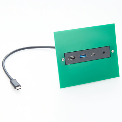 USB-C to HDMI USB-A USB-C 3.5mm Audio Panel Mount Converter