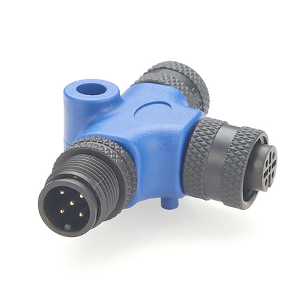 M12 A-Code 5 Pin T Splitter
