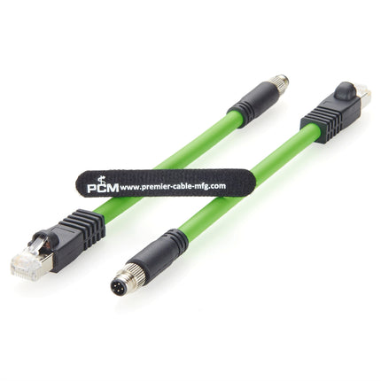 M8 4 Pin Male to RJ45 Profinet Cable