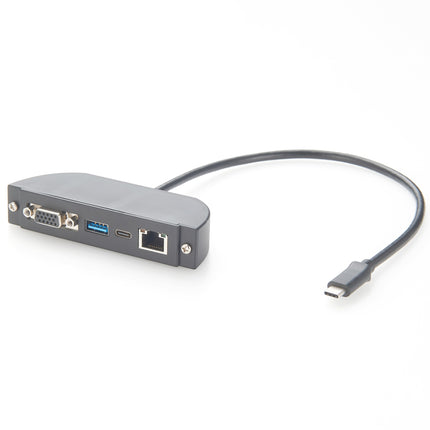 USB-C to VGA USB-A USB-C RJ45 Multiport Panel Mount Hub