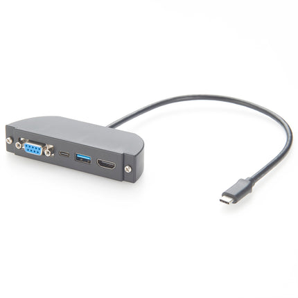 USB-C to HDMI DB9 RS232 USB-A USB-C Panel Mount Adapter