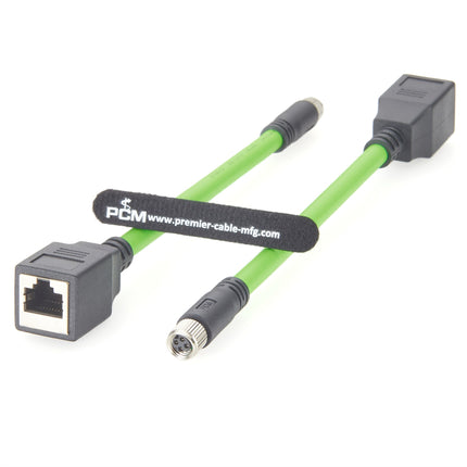 M8 Female to RJ45 Female Profinet Cable