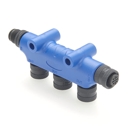 M12 Actuator and Sensor Splitter 3-Port