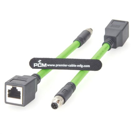 M8 Male to RJ45 Female Profinet Cable