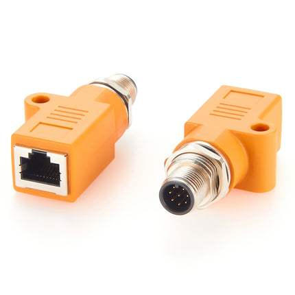 M12 A-Code to RJ45 Panel Mount Adapter