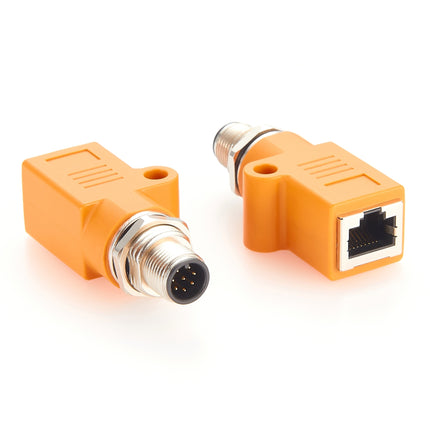 M12 A-Code to RJ45 Panel Mount Adapter