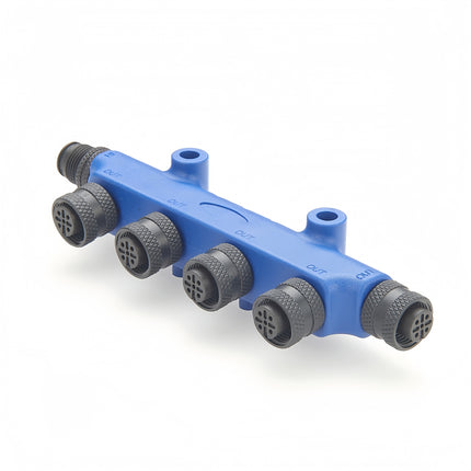 DeviceNet M12 T Splitter Connector 4-Way