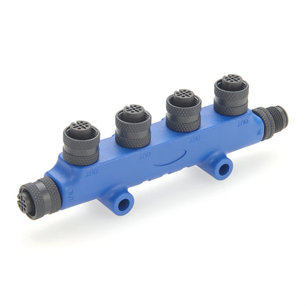 DeviceNet M12 T Splitter Connector 4-Way