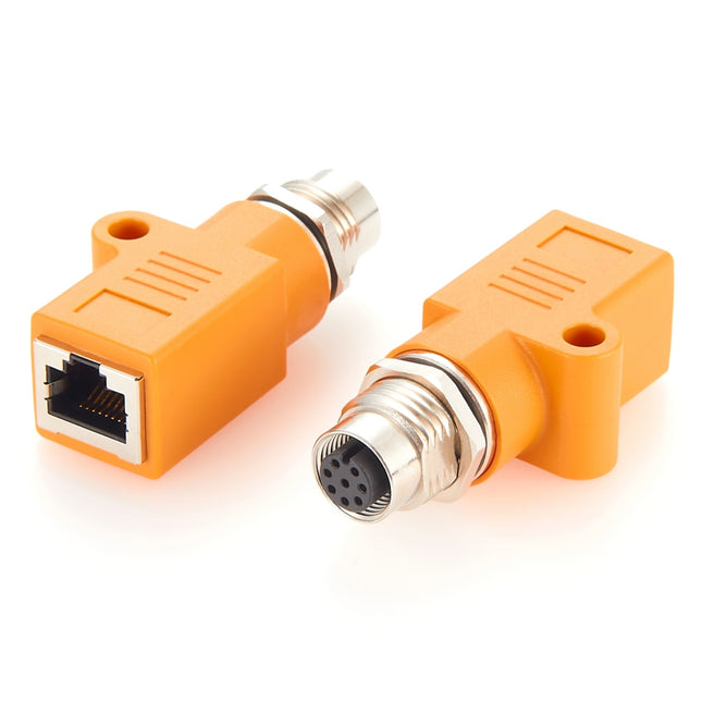 Panel Feed Through Adapter M12 A-Code to RJ45