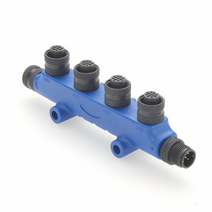 DeviceNet M12 T Splitter Connector 4-Way