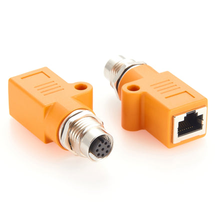 Panel Feed Through Adapter M12 A-Code to RJ45