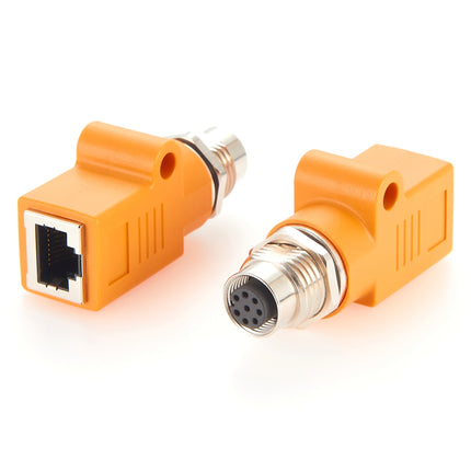 Panel Feed Through Adapter M12 A-Code to RJ45