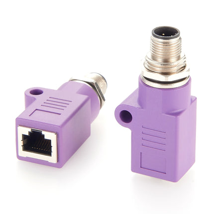 M12 D-Code to RJ45 Panel Mount Adapter