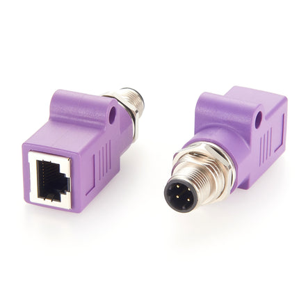 M12 D-Code to RJ45 Panel Mount Adapter