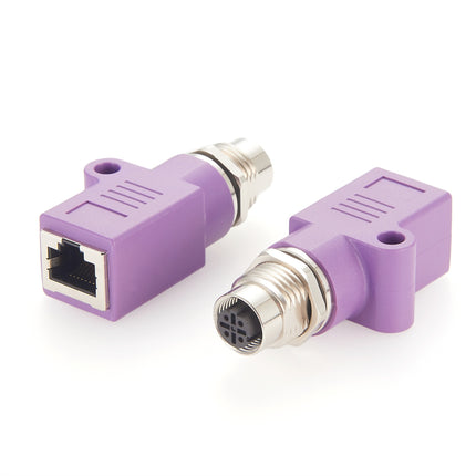M12 D-Code to RJ45 Bulkhead Connector
