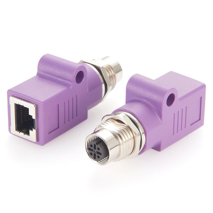 M12 D-Code to RJ45 Bulkhead Connector