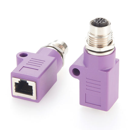 M12 D-Code to RJ45 Bulkhead Connector