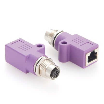 M12 D-Code to RJ45 Bulkhead Connector