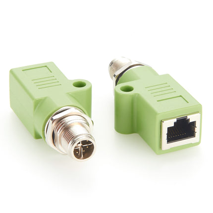 M12 X-Code to RJ45 Panel Mount Adapter