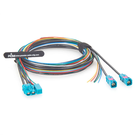 Dual Port H-MTD+6 Power Pin Cable for Automotive Ethernet 99K1HG-1CAZ5-Z