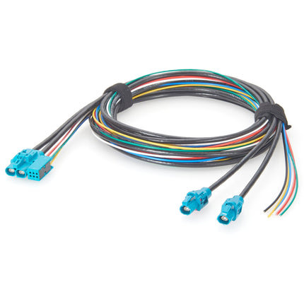 Dual H-MTD Automotive Ethernet Splitter Cable with 6 MQS Power Contacts