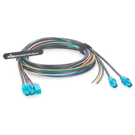 Dual H-MTD Automotive Ethernet Splitter Cable with 6 MQS Power Contacts