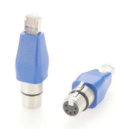 RJ45 Ethernet to 5-Pin XLR Female DMX Adapter