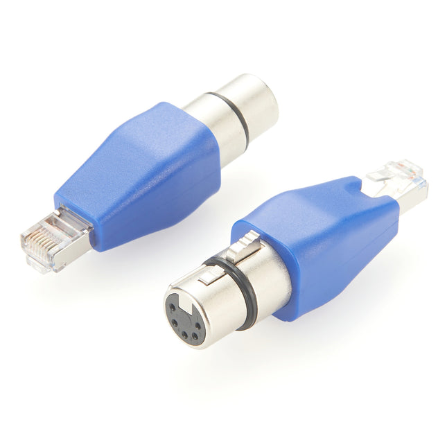 RJ45 Ethernet to 5-Pin XLR Female DMX Adapter