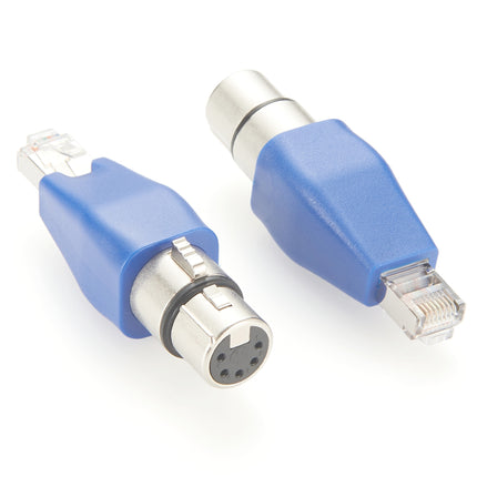 RJ45 Ethernet to 5-Pin XLR Female DMX Adapter
