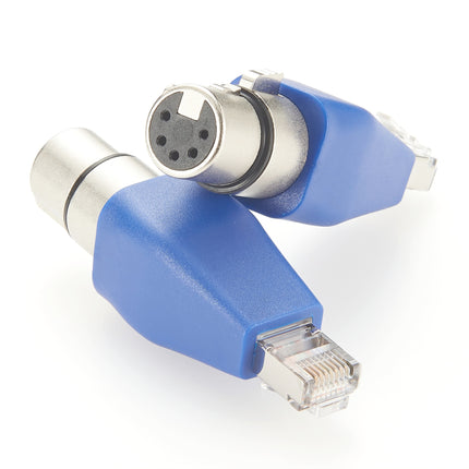 RJ45 Ethernet to 5-Pin XLR Female DMX Adapter