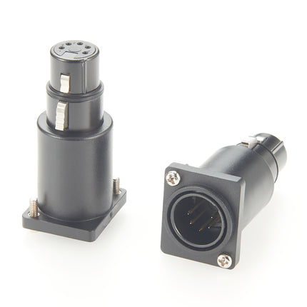 5 Pin XLR Microphone Audio Adapter Panel Mount